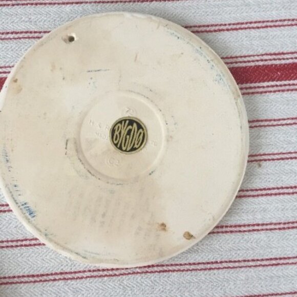 VTG Bygdo Ceramic Scandinavian Design Trivet Jester &Dancer Blue White Norwegian - Picture 3 of 4